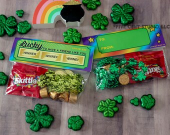 Lucky To Have A Friend Like You - Printable Lucky Lottery Rainbow Bag Topper - DIY