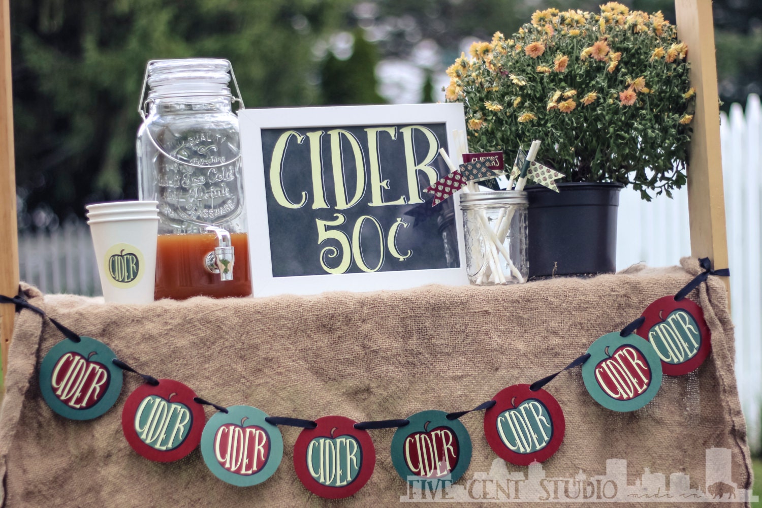 Printable Cider Stand and Cider Bar Fall Photography Prop Mini Session ...