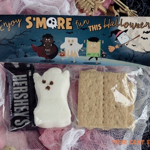 Printable Halloween S&#39;mores Kit Bag Topper - Halloween Smore Gift Tag - Boo Basket Smores Treat Topper - School Party Favor