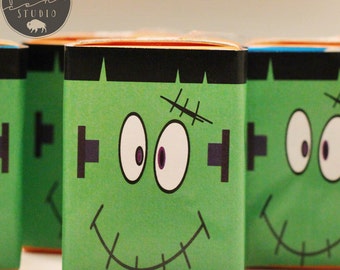 Frankenstein Mini 4.25 oz Juice Box Label Wrappers