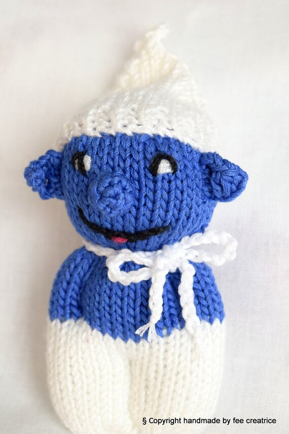 Schlumpf handgestrickt Smurf hand knitted | Etsy NEU Schuhe Hausschuhe Socken Baby 56 62 Dawanda in Baden