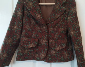 Vintage Woolen skirt suit size small