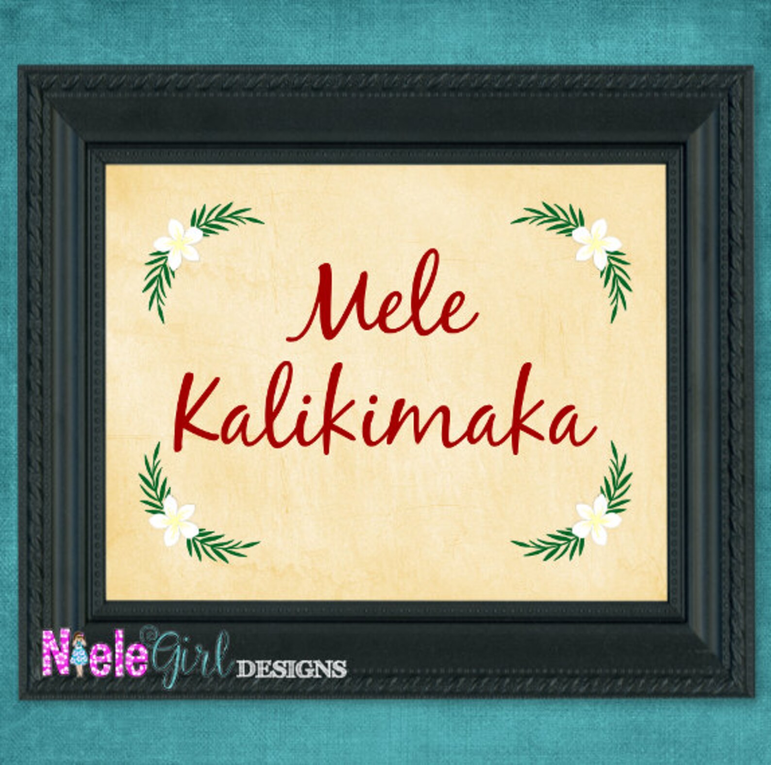 Mele Kalikimaka, Hawaiian Decor, Christmas Printable, Christmas Decor ...