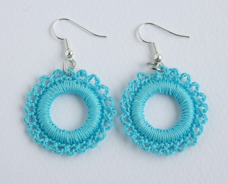 sky blue flower jewellery