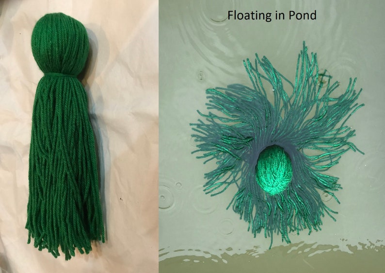 9 or 16 Floating Spawning Mop for Goldfish and Koi ponds available in 4 colors image 1