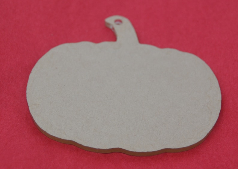 Clear Acrylic Pumpkin with Hole for Keychain or Ornament Ribbon