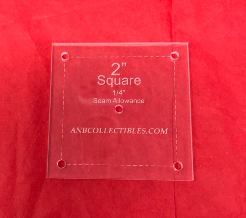 3.5 Choice of Size Acrylic Square Quilt Template