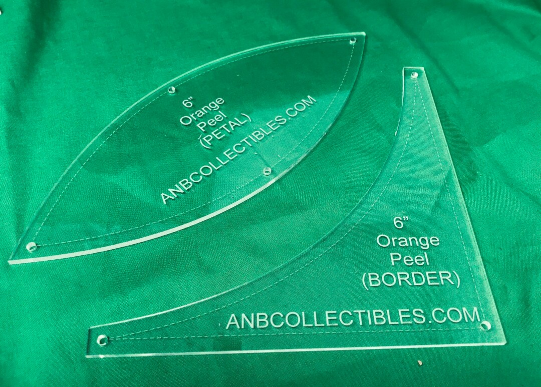 Choice of Size (5-7 choice-of-size-5-7-acrylic-orange-peel-template-by-finished-size-after-1-4-seam-allowance-physicaltemplate-is-bigger-than-finished-size-etsy