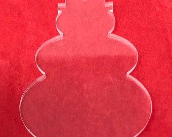 Acrylic Snowman Keychain / Ornament Blank