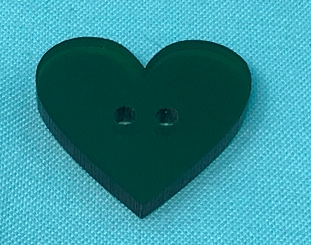 Heart Buttons, Crafts Card making, sewing and craft, 20 Pcs per colour BT20