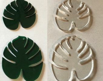 Choice of 16 Colors Acrylic Monstera Leaf with or without Holes