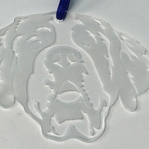 3" Acrylic St. Bernard Dog Head Ornament by ANBCollectibles