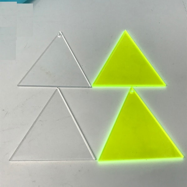 Choice of 16 Colors Acrylic Triangles Blanks with or without Holes