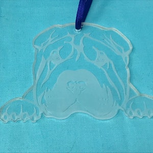 3&quot; Acrylic Shar Pei Dog Head & Paws Ornament by ANBCollectibles