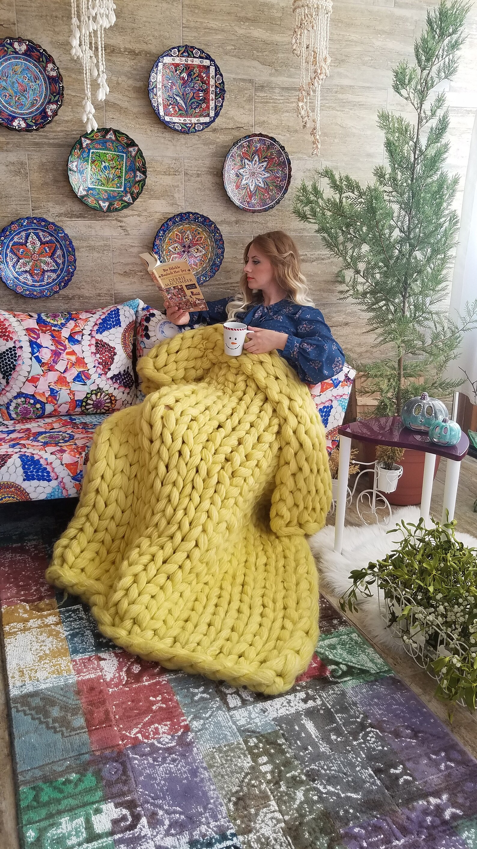 Chunky knit blanket Lap Blanket Chunky knit throw Chunky Etsy