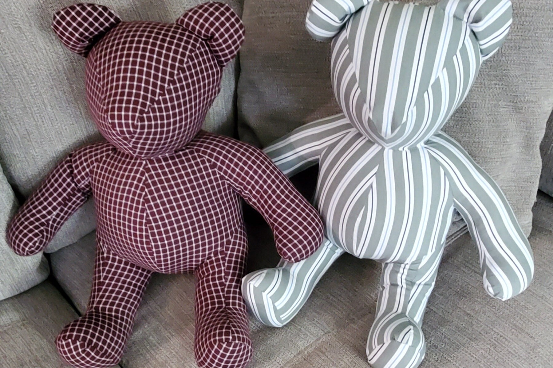 Teddy Bear Handmade. Plaid Shirt Memory Bear. Custom Memory Bear. Bear ...