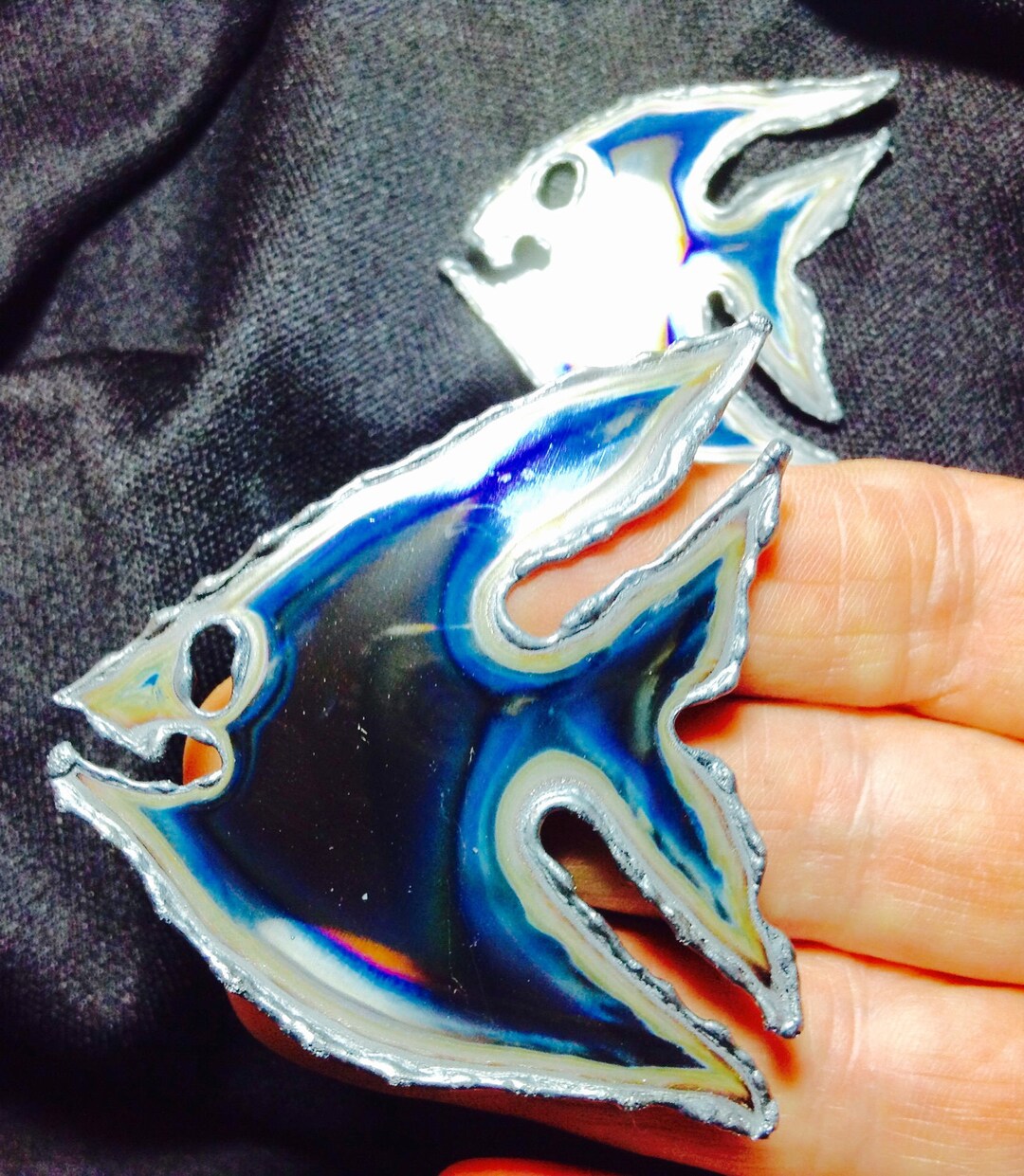Free Ship..chromeplated Angel Fish Magnet... Handtorched Out - Etsy