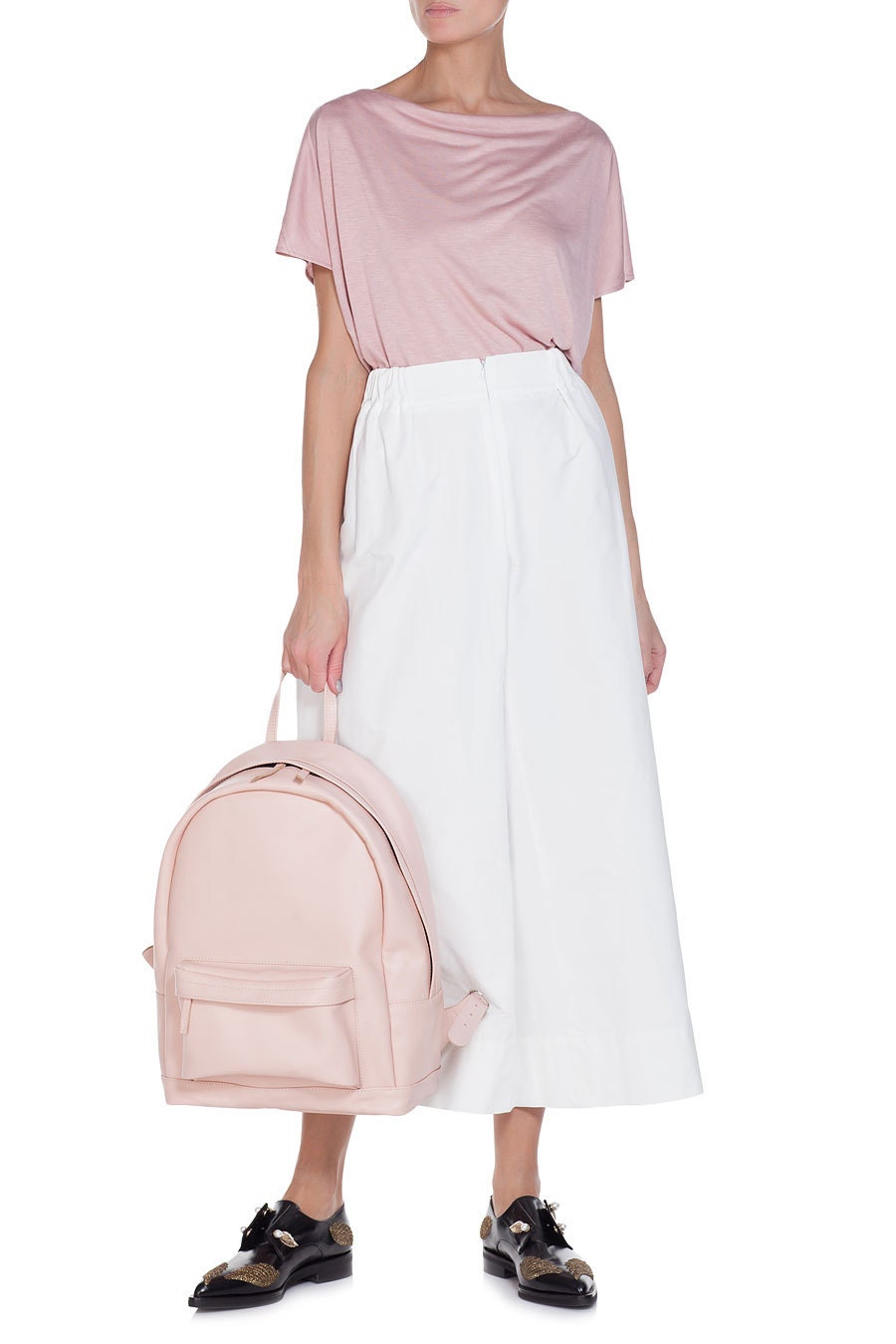 pink leather rucksack