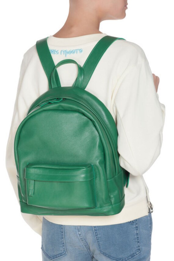 green mini backpack