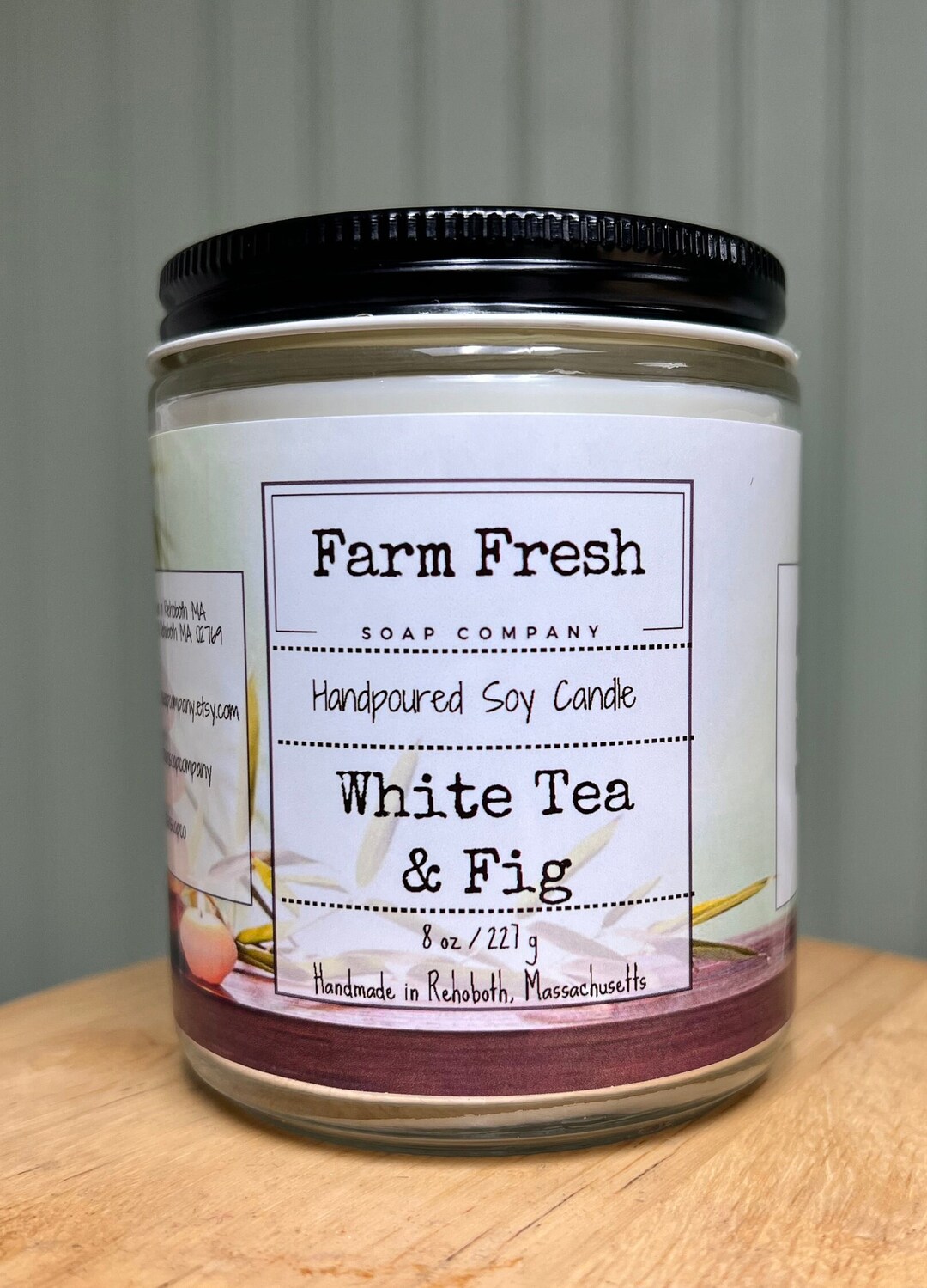 White Tea & Fig Candle, White Tea and Fig Candle, Spa Candle Etsy