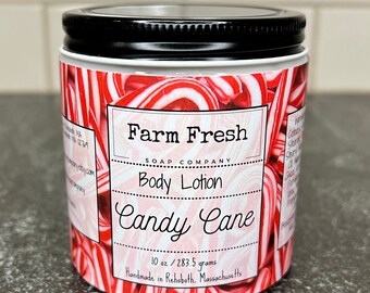 Candy Cane Body Lotion, Lotion pour le corps à la menthe poivrée