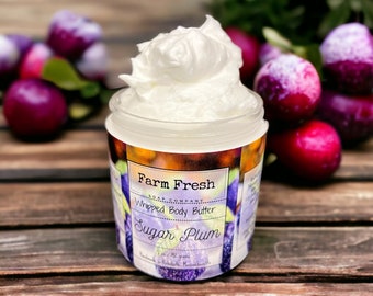 Sugar Plum Whipped Body Butter | Christmas Fruity Fragrance | Holiday Spa | Self Care Gift | Christmas Stocking Stuffer