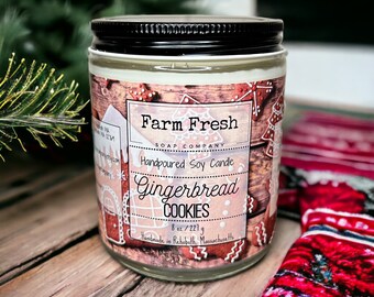 Gingerbread Candle | Gingerbread Cookies | Bakery Scents | Home Fragrance | Christmas Gingerbread | Food Candle