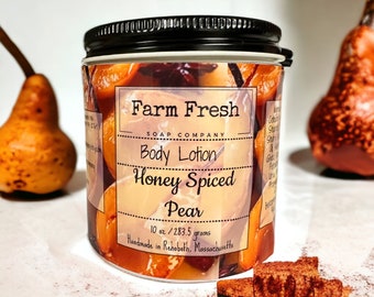 Honey Spiced Pear Lotion, Pear Lotion, Fall Scented Lotion, Fall Themed Body Care, Honey Scented Lotion