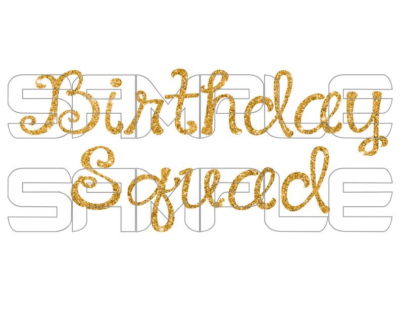 Birthday Squad Gold Glitter Iron on Transfer Instant Digital Etsy