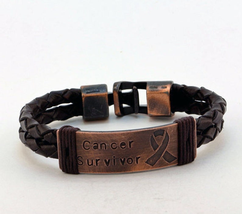 Custom Copper Medical Id Bracelet for Dad Mens Leather Etsy New Zealand