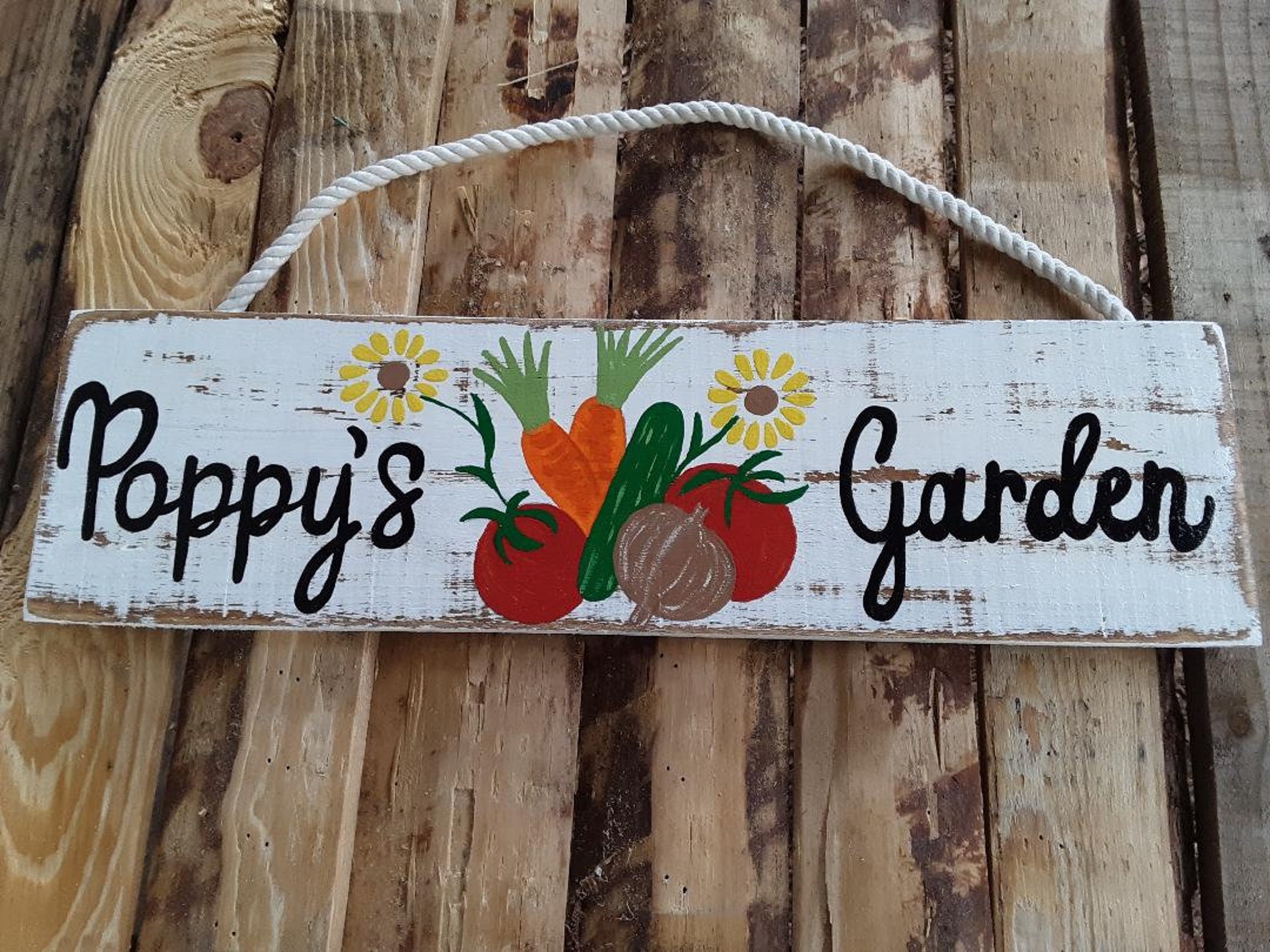 Papa’s Garden Sign Custom Fathers Day gift | Etsy