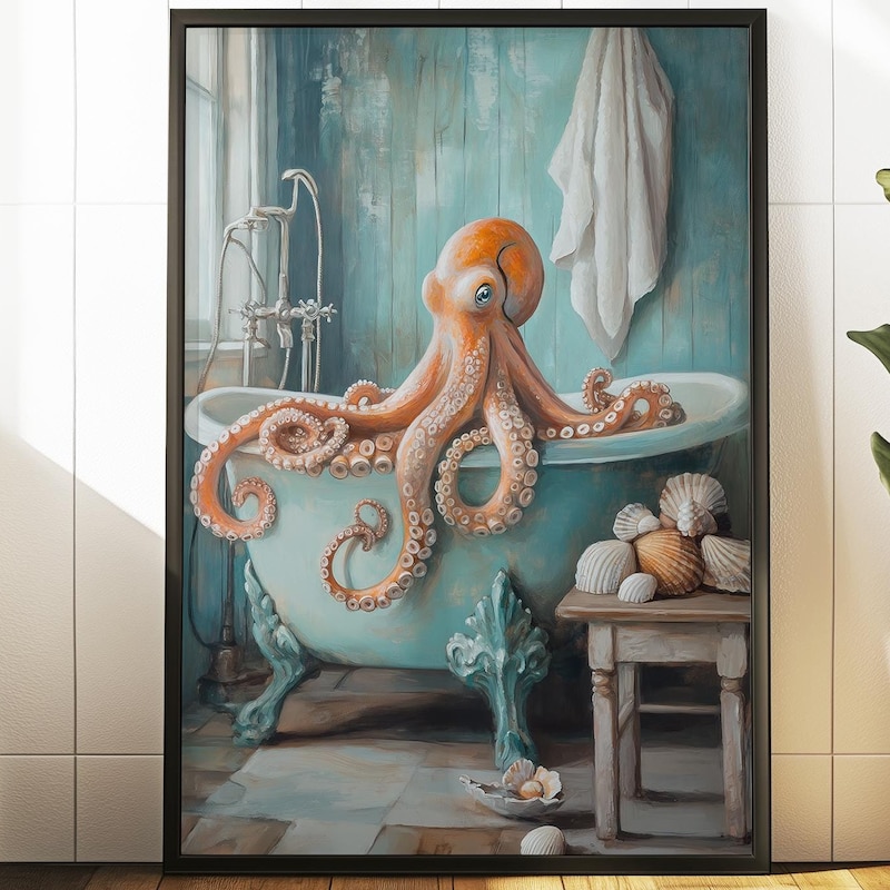 Aqua Bathroom Decor - Etsy