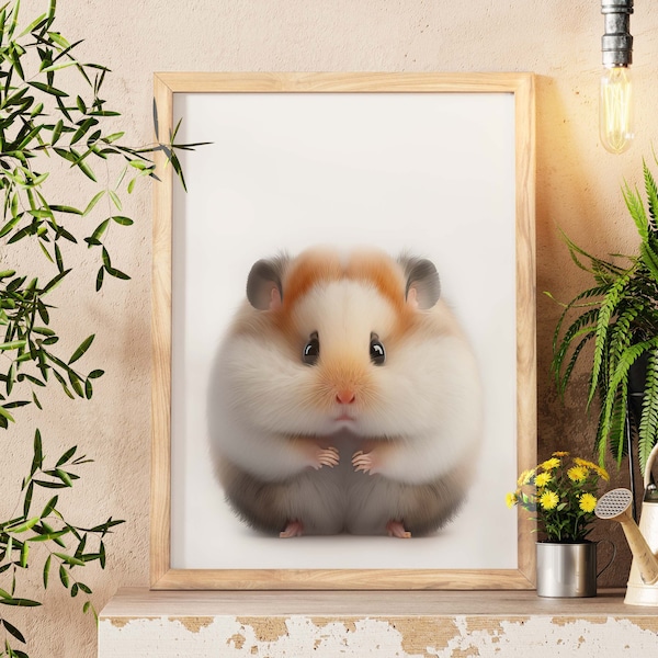 Baby Hamster Art Print, Nursery Room Décor, Gift For Him, Baby Shower Gift, Extra Large Wall Art, Room Décor Aesthetic, Trendy Wall Art