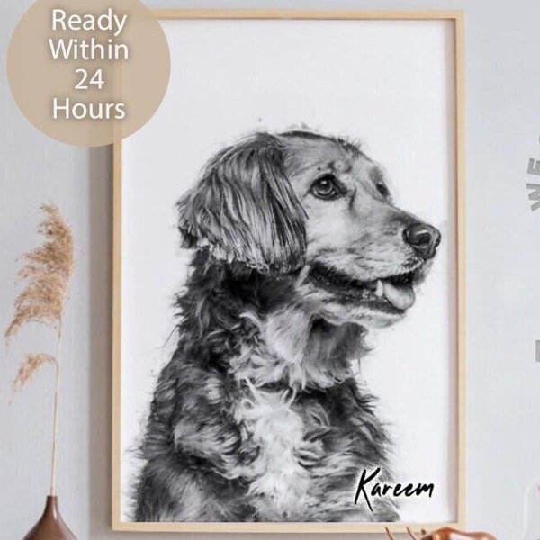 Custom Dog Portrait: Pet Memorial Art