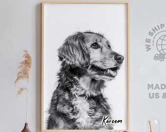 Aangepaste huisdier cadeau, hond mama, hond sympathie, aangepaste hond portret digitaal, hond cadeau voor hem, aangepaste huisdier portret, aangepaste huisdier kunst, verlies van huisdier