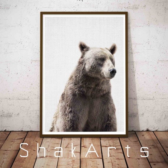 Bear Abstract Wall Poster Teddy Bear Art Decor Bear Wall Etsy
