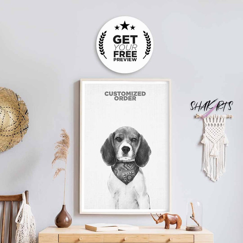 Dog Memorial Gift Custom Pet Print Custom Portrait Digital Dog Loss Pet Lover Custom Pet Memorial Gift For Loss Of Dog Dog Art Print