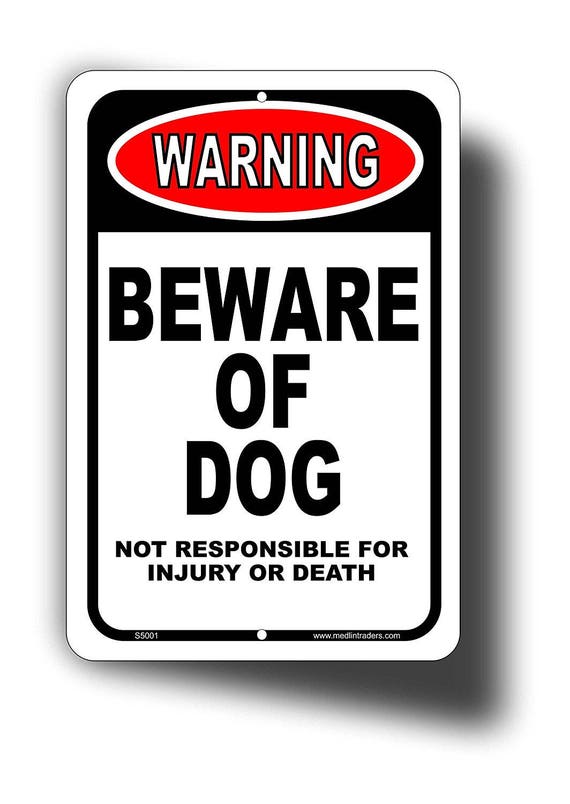 etsy beware of dog sign
