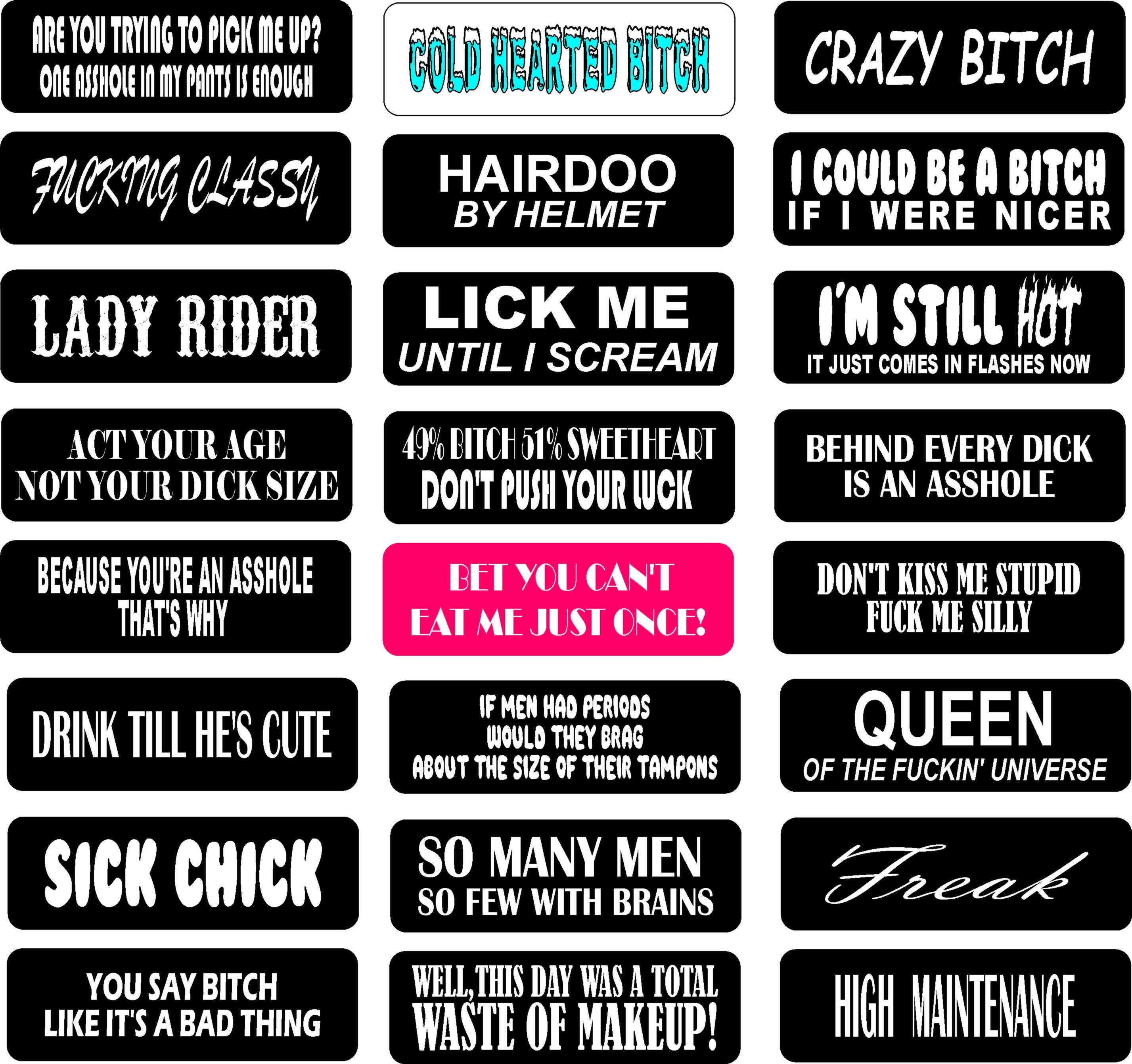 Motorcycle Helmet Stickers 12 Pack Funny Rude Helmet Stickers - Etsy Motorcycle Helmet Stickers 12 Pack Funny Rude Helmet Stickers - Etsy