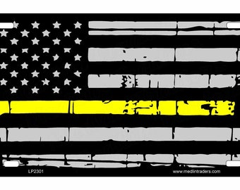 Tow Truck Driver Thin Yellow Line Front Novelty License Plate LP2301