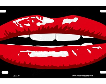 Big Red Lips License Plate LP2329