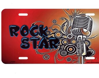 Rock Star License Plate LP2067