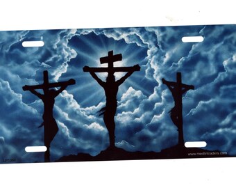 Calvary Jesus on Cross  License Plate LP1066