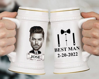 Groomsmen Gift, Personalized Groomsmen Gift Ideas, Best Man Gift Idea, Groomsmen Beer Stein, Will you be my Groomsman Proposal, Beer Mug