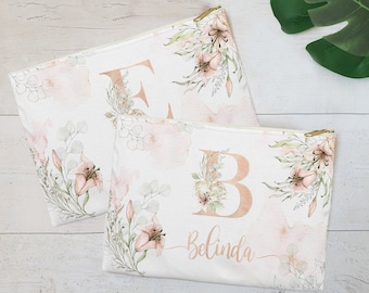 Bridesmaid Gifts Makeup Bag for Her | Bridesmaid Maid of Honor Proposal | Bridal Party Gift for Her | Custom Cosmetic Bags | Birthday Gift