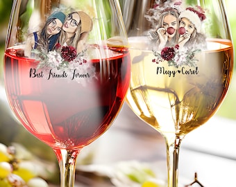 Best Friend Gift Ideas Personalized Gift for Her Wine Glass Custom Home Decor Barware and Cocktail Birthday Gift for Women Gift for Mom Gift