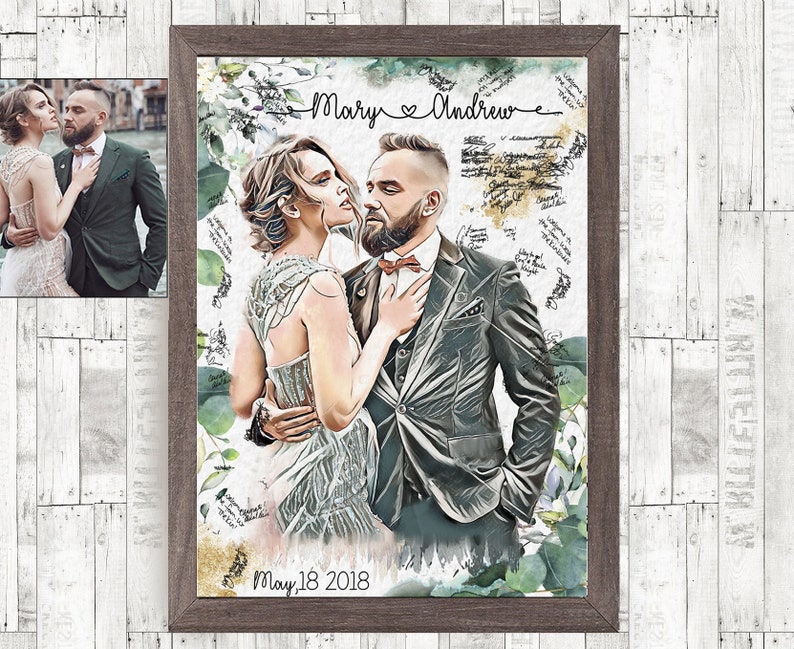 rustic wedding guest book alternative wood wedding guest book canvas personalized guest book wedding guestbook alternative wedding decor