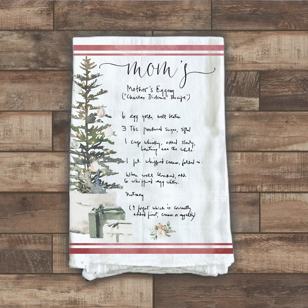 Handwritten Recipe Tea Towel Custom Tea Towels Family Recipe Kitchen