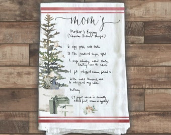 Handwritten recipe tea Towel / Flour Sack  your favorite recipe in handwriting transferred to a keepsake tea towel great gift Christmas Tree
