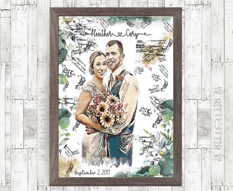 rustic wedding guest book alternative wood wedding guest book canvas personalized guest book wedding guestbook alternative wedding decor